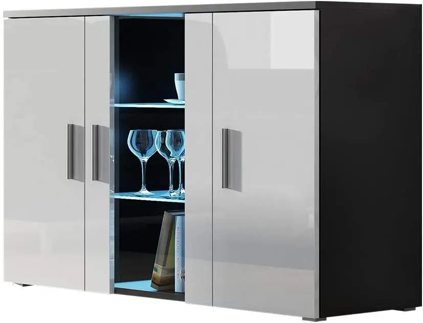 Comoda Cama Soho S7 (Black/White Gloss)