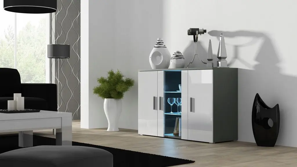 Комод Cama Soho S7 (Grey/White Gloss) - 2
