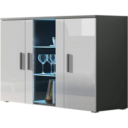 Комод Cama Soho S7 (Grey/White Gloss)