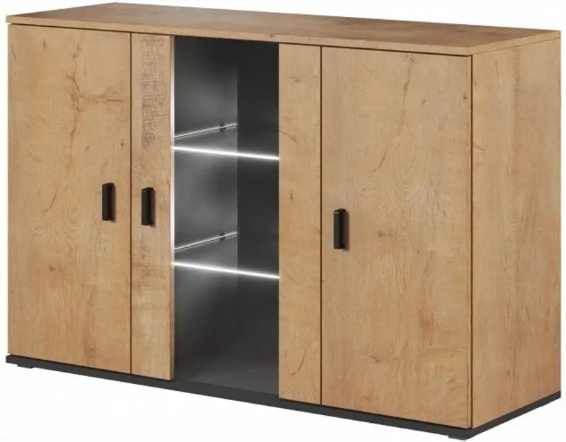 Comoda Cama Soho S7 (Lefkas Oak/Black)