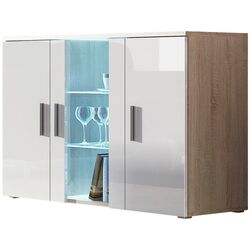 Комод Cama Soho S7 (Sonoma Oak/White Gloss)