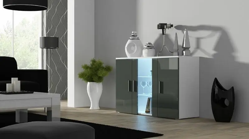 Комод Cama Soho S7 (White/Grey Gloss) - 2