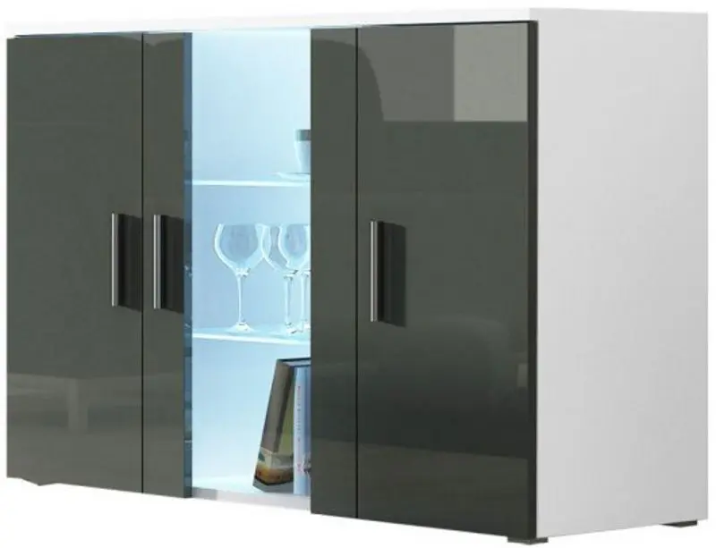 Комод Cama Soho S7 (White/Grey Gloss)