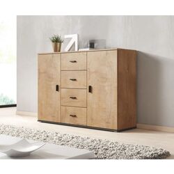 Комод Cama Uni LEF (Lefkas Oak/Black) Thumb