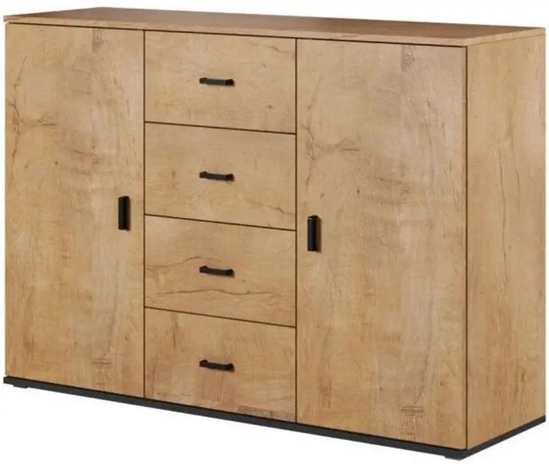 Комод Cama Uni LEF (Lefkas Oak/Black)
