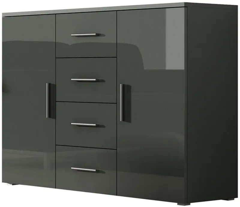 Comoda Cama Uni SZ/SZ (Grey/Grey Gloss)