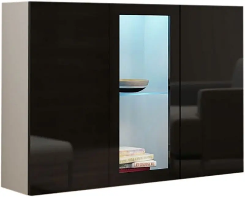 Комод Cama Vigo B/CZ (White/Black Gloss)