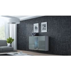 Comoda Cama Vigo B/SZ (White/Grey Gloss) Thumb