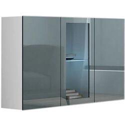 Comoda Cama Vigo B/SZ (White/Grey Gloss)