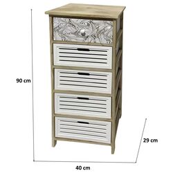 Comoda Chomik Eliza PHO8930 (Natural/White) Thumb