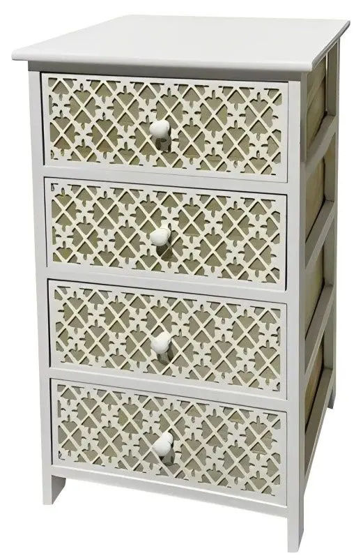 Comoda Chomik Margaret (White/Beige)