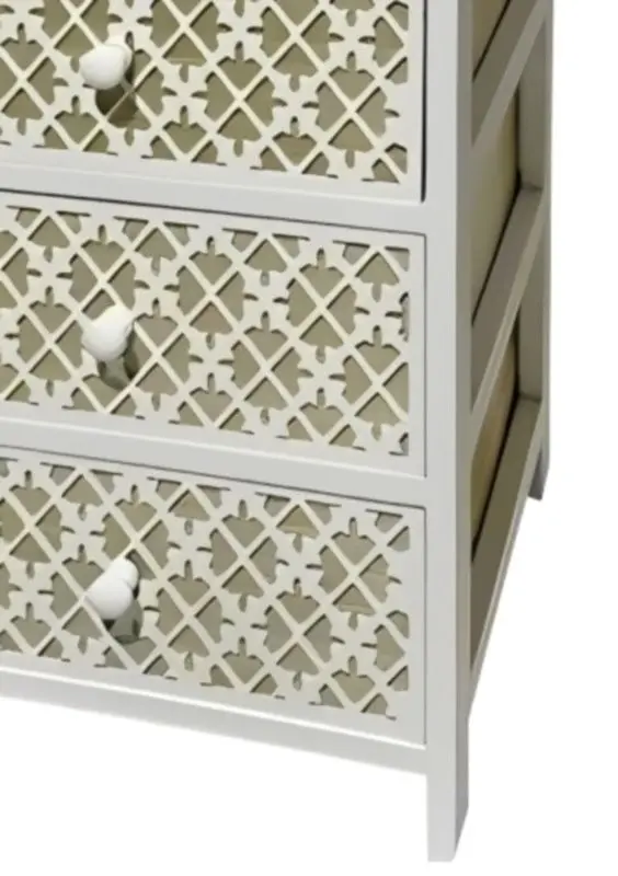 Comoda Chomik Margaret (White/Beige)