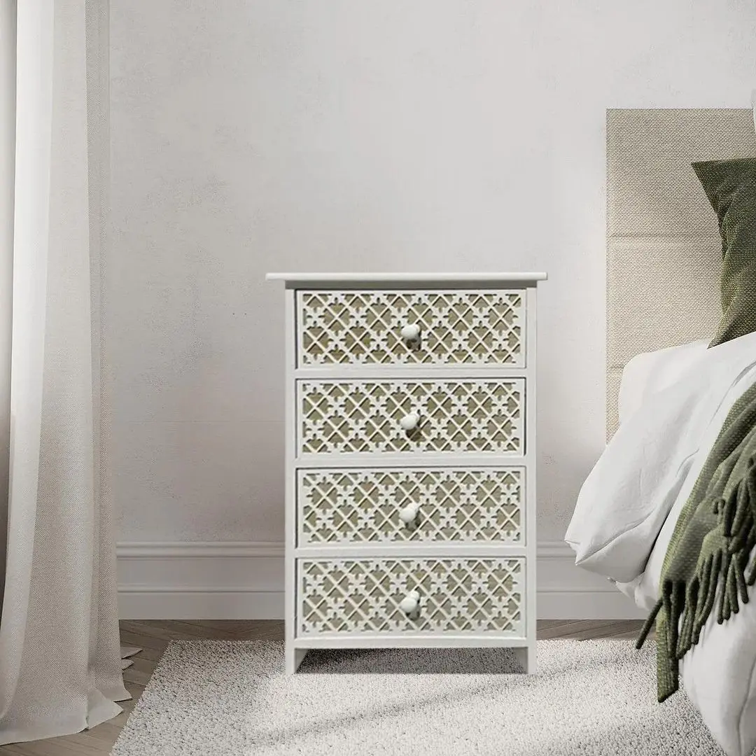 Comoda Chomik Margaret (White/Beige)