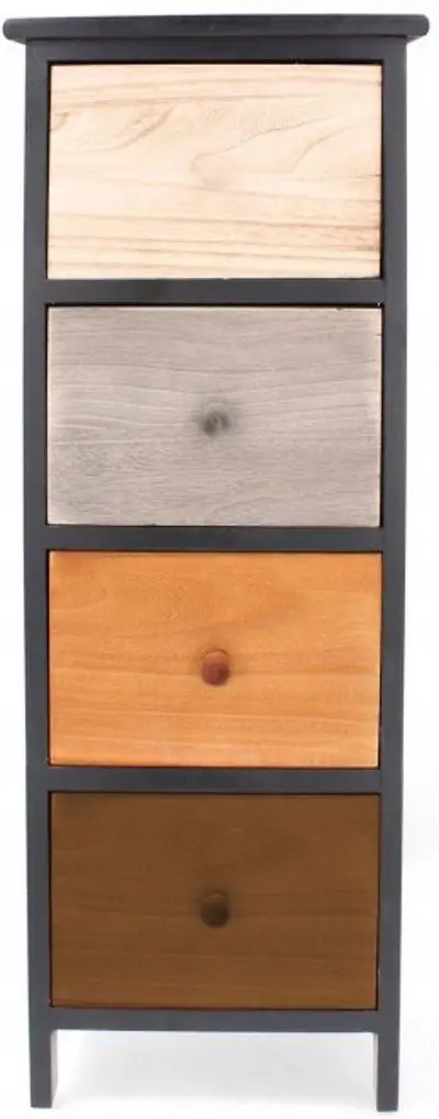 Comoda Chomik Old Fahion COU8095 (Black/Wood)