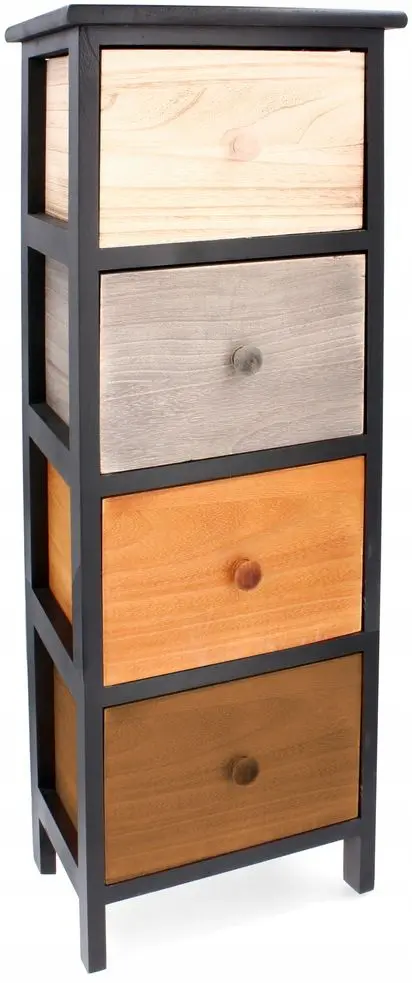 Comoda Chomik Old Fahion COU8095 (Black/Wood)