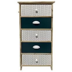 Comoda Chomik PHO7155 (Natural/White/Dark Blue) Thumb