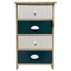 Comoda Chomik Szafir PHO7148 (Natural/White/Dark Blue) Thumb