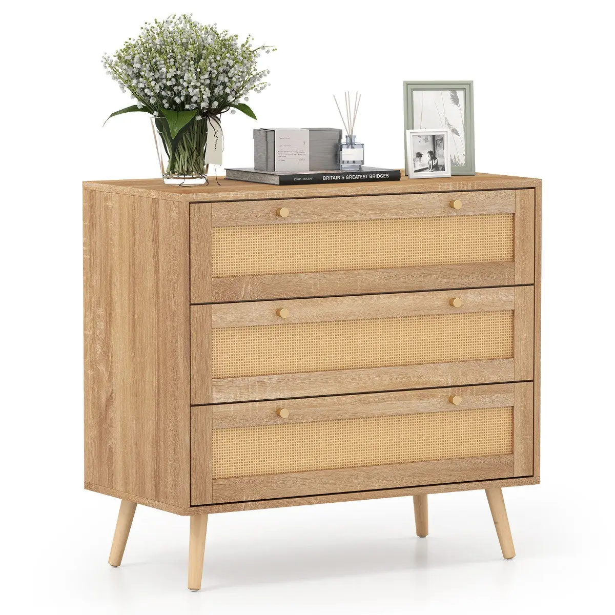 Комод Costway HV10750OA (Natural) - 2