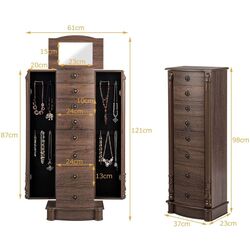 Comoda Costway HW65841 (Dark Wood) Thumb