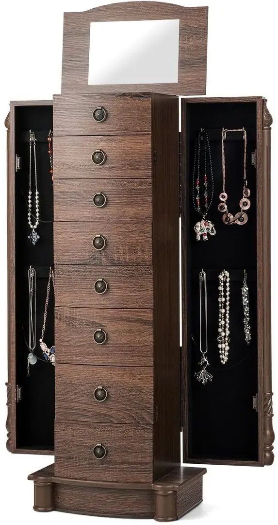 Comoda Costway HW65841 (Dark Wood) - 6