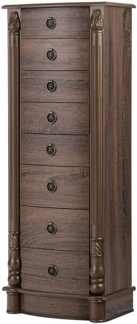 Comoda Costway HW65841 (Dark Wood) - 8