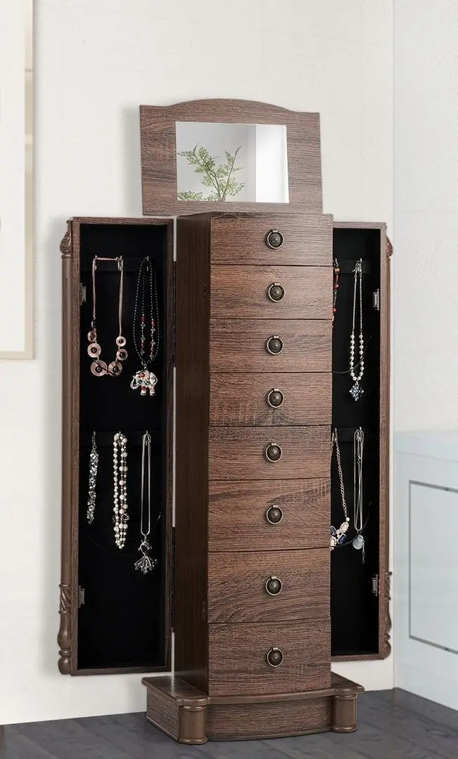Comoda Costway HW65841 (Dark Wood) - 10
