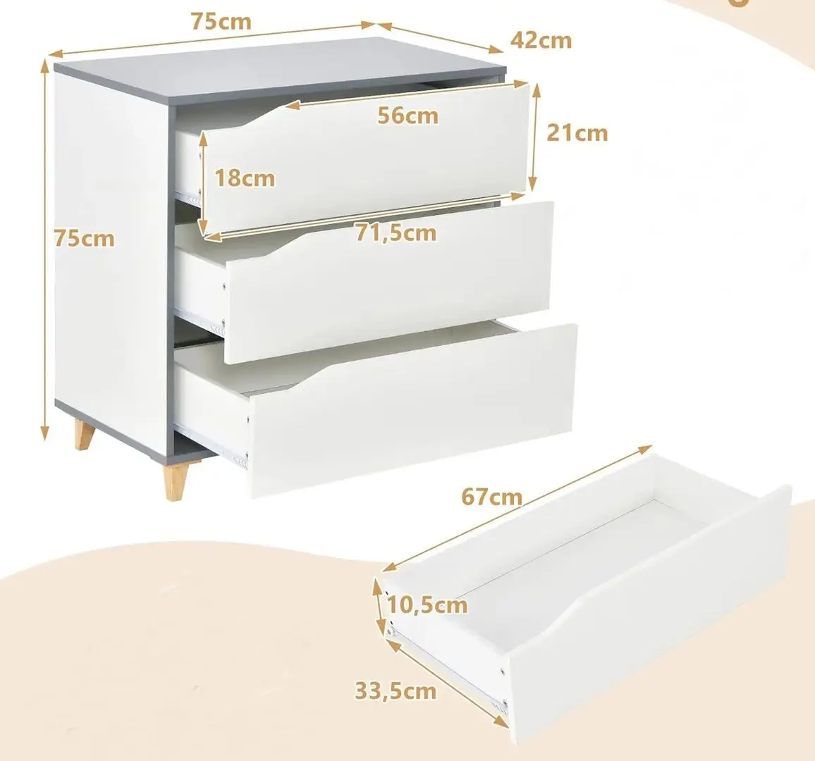 Tumba Costway JV10927WH (White)
