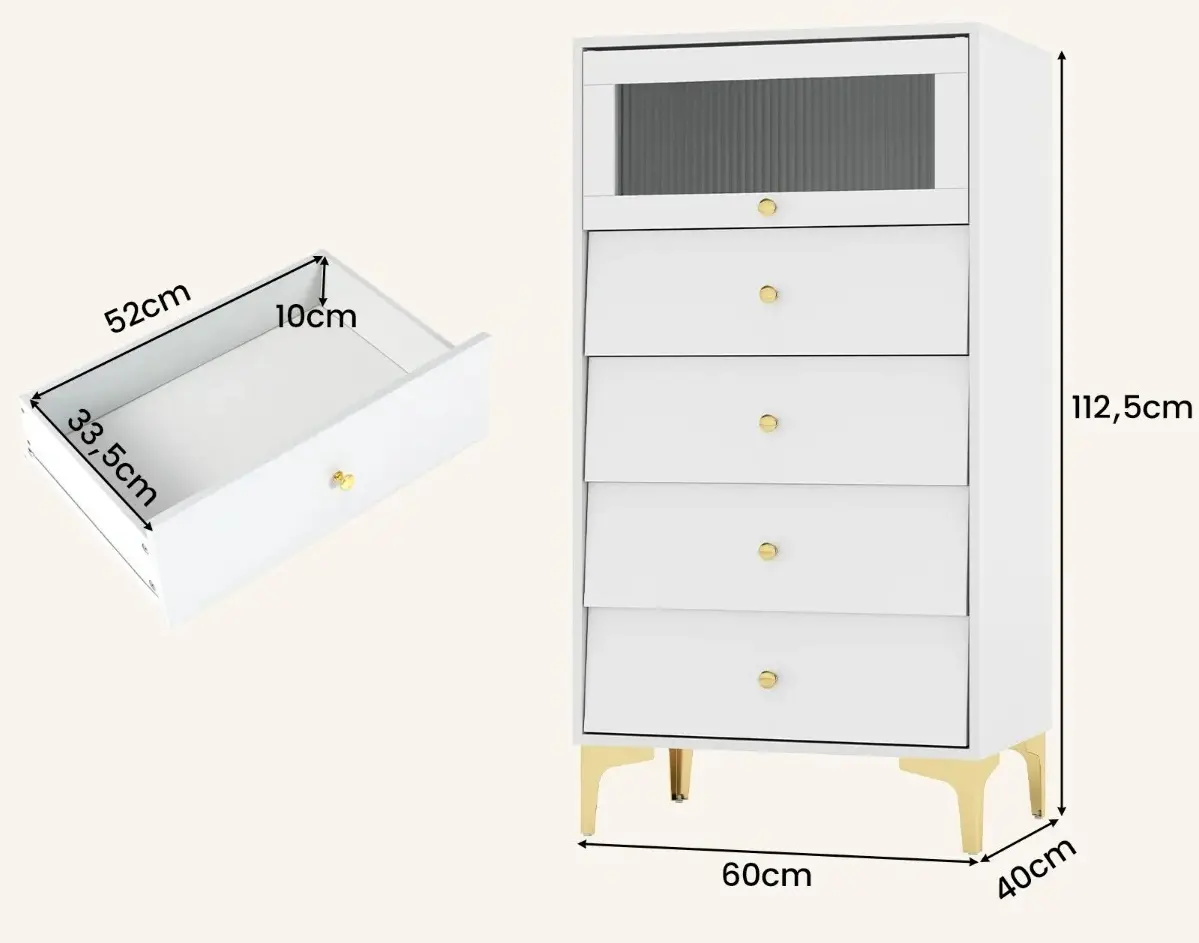 Comoda Costway JV11422WH (White)