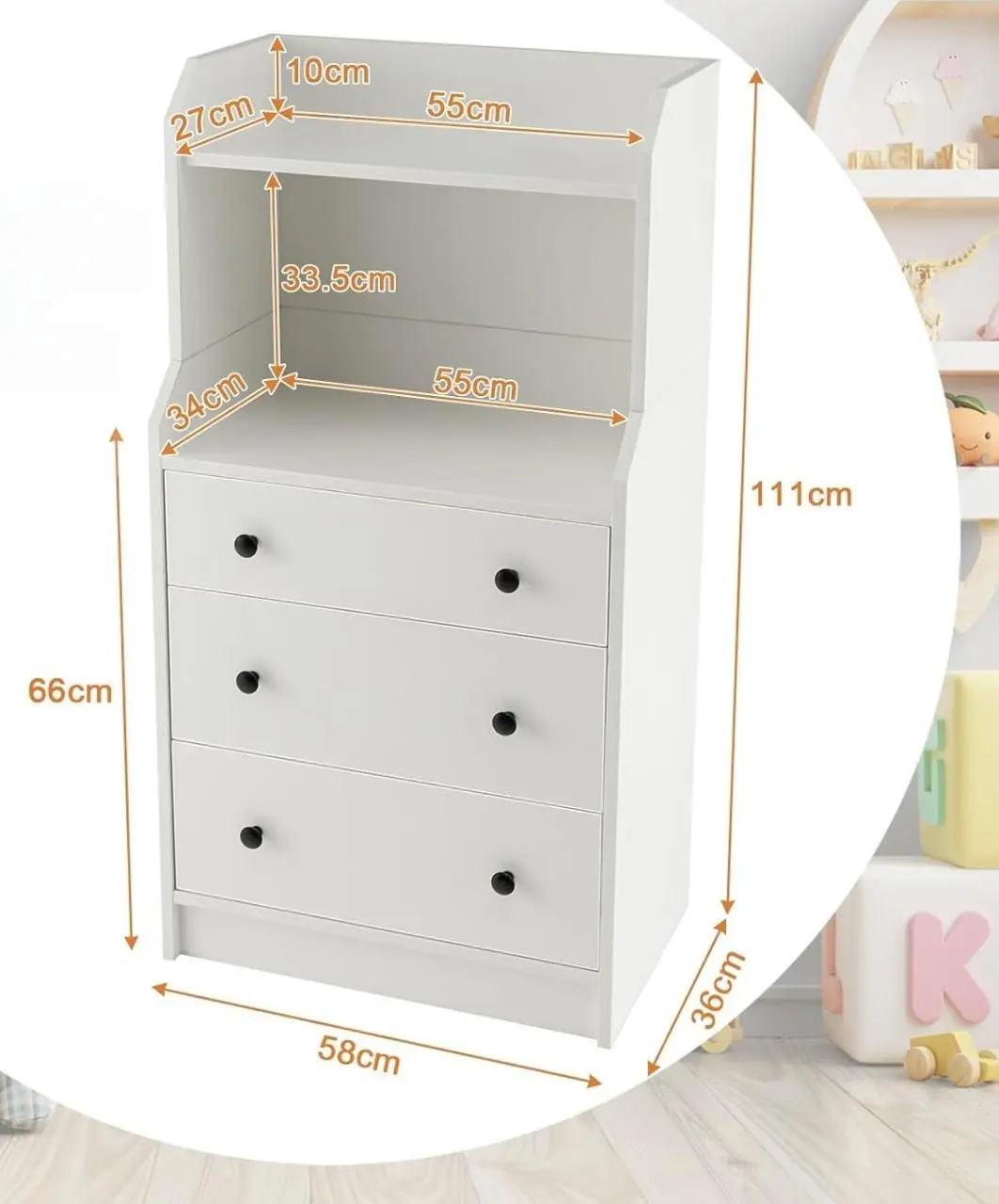 Comoda Costway JV12080WH (White)