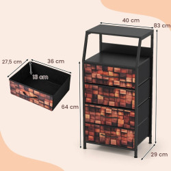 Comoda Costway JV12936CF (Black/Brown) Thumb