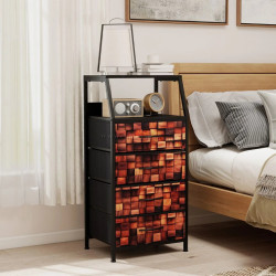 Comoda Costway JV12936CF (Black/Brown)
