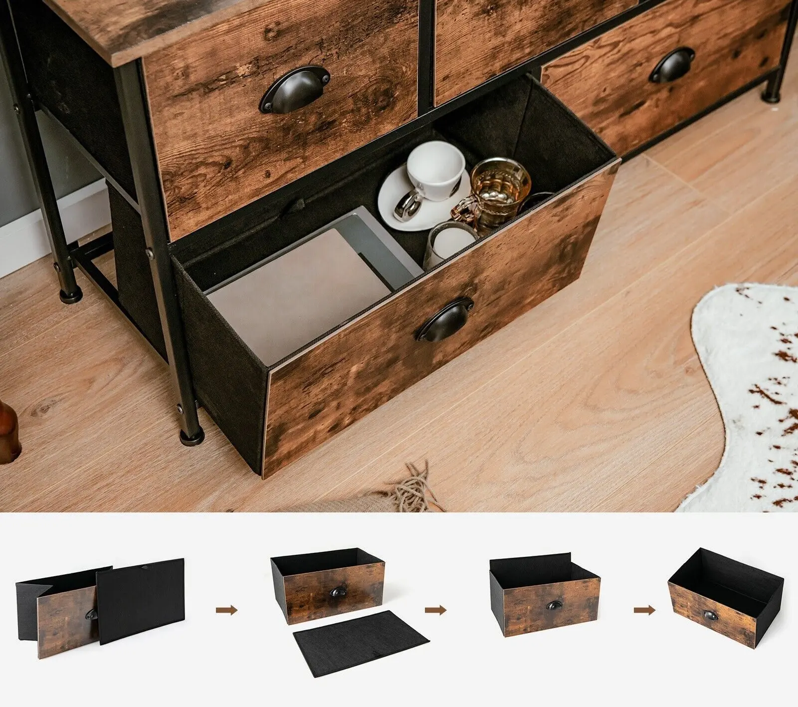 Comoda Costway JZ10090CF (Rustic Brown)