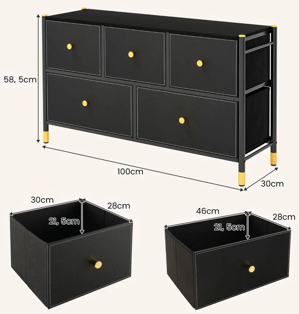 Комод Costway JZ10219BK (Black)