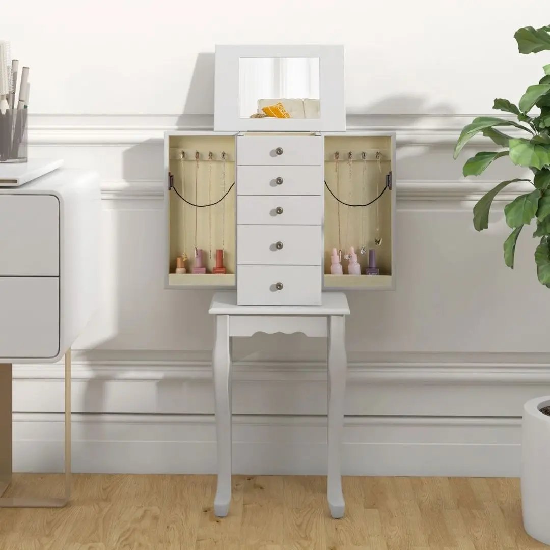 Comoda pentru bijuterii Costway JV11044WH (White) - 6