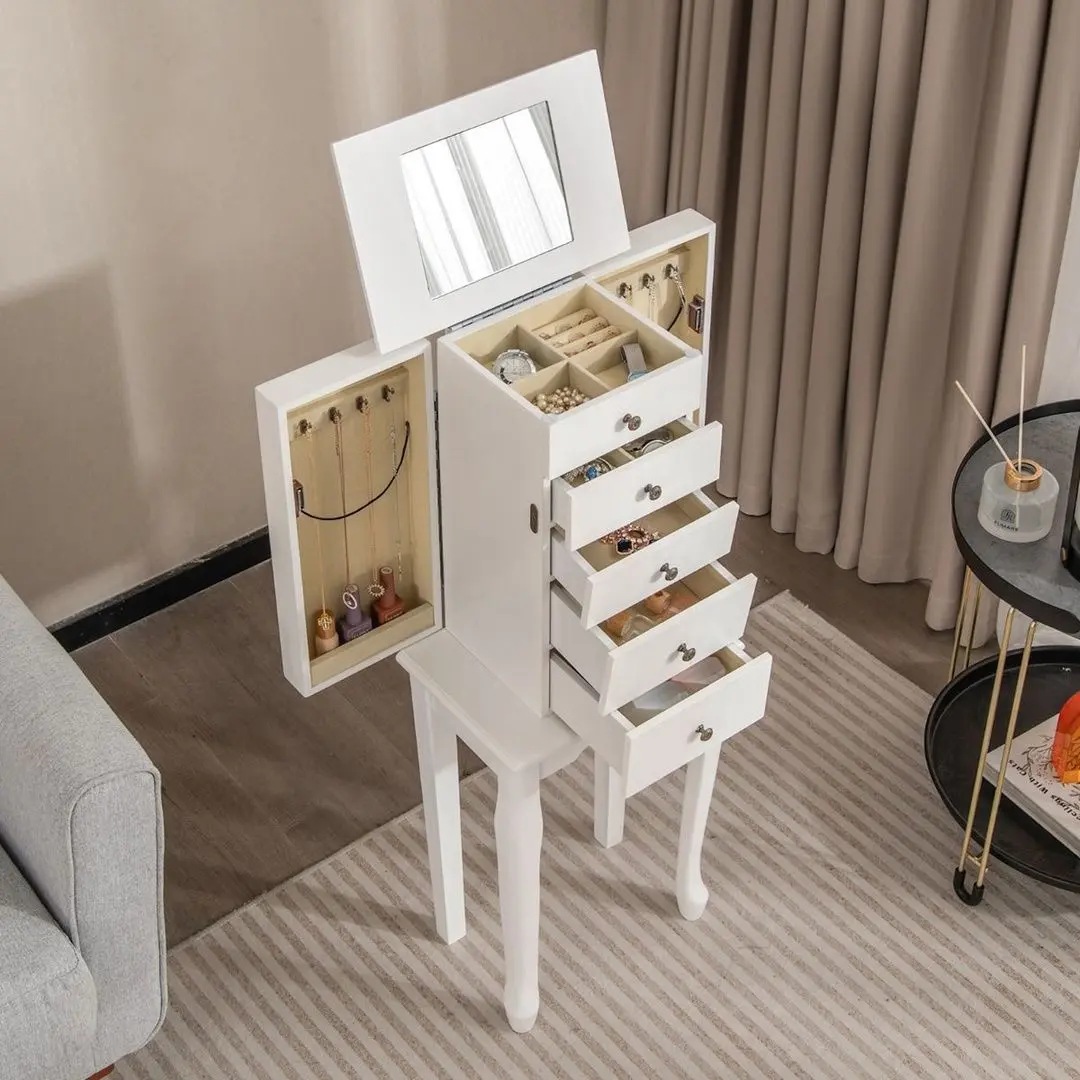 Comoda pentru bijuterii Costway JV11044WH (White) - 5