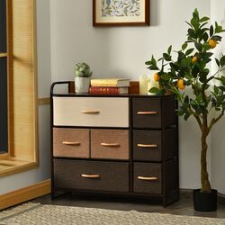 Comoda-organizator Costway HW65418 (Brown) Thumb