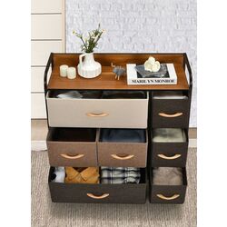 Comoda-organizator Costway HW65418 (Brown) Thumb