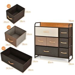 Comoda-organizator Costway HW65418 (Brown) Thumb