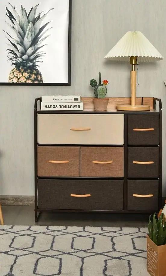 Comoda-organizator Costway HW65418 (Brown)