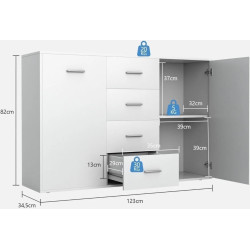 Tumba Costway JV10166WH (White) Thumb