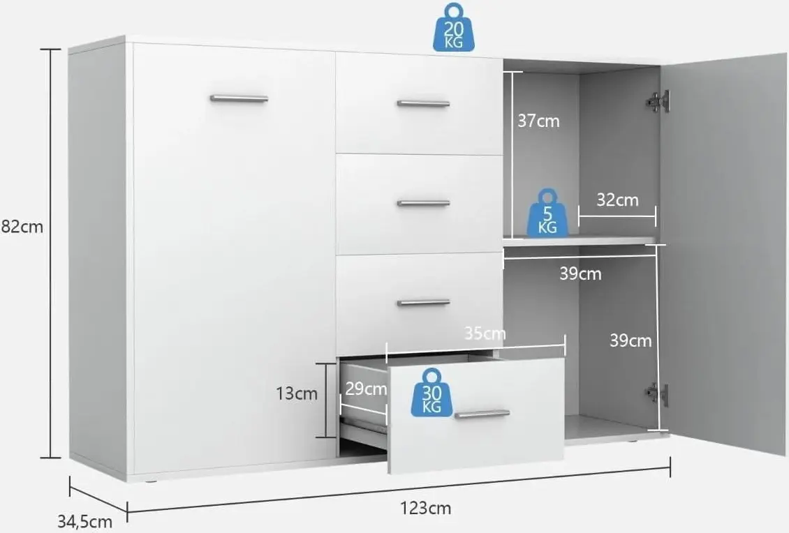 Tumba Costway JV10166WH (White) - 5