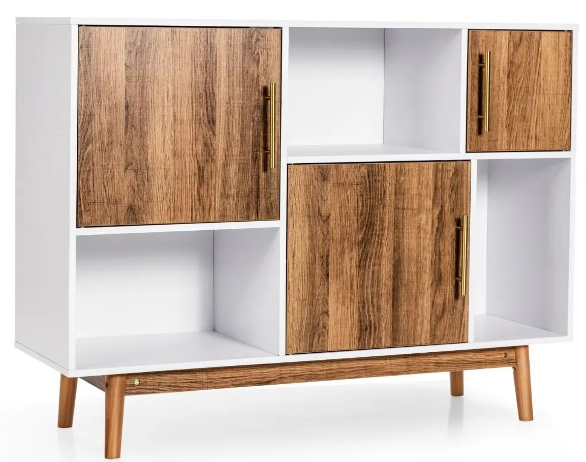 Tumba Costway JV10925 (White/Coffee Brown)