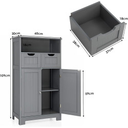 Тумба Costway JV12221GR (Grey) Thumb