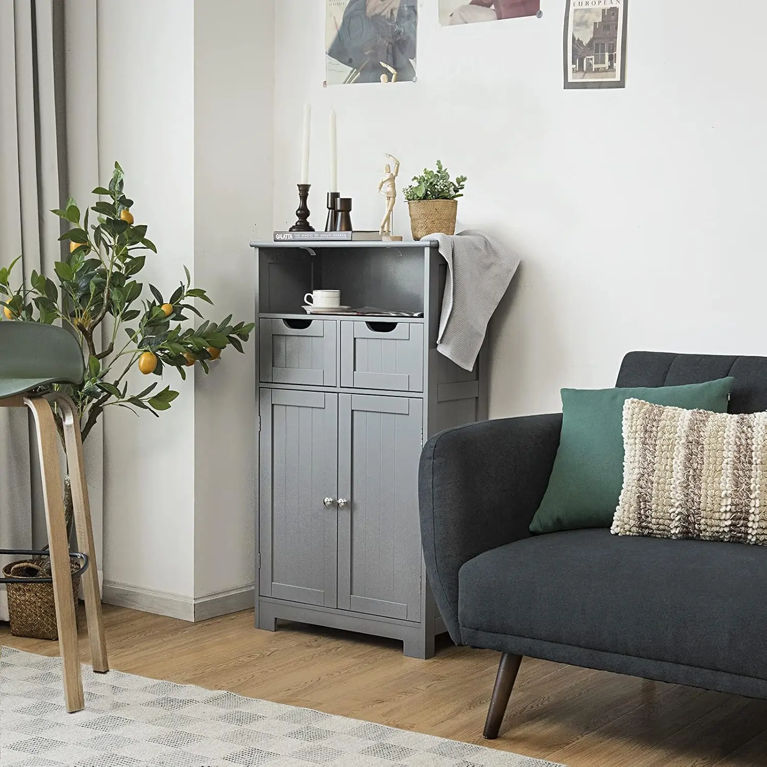 Тумба Costway JV12221GR (Grey)