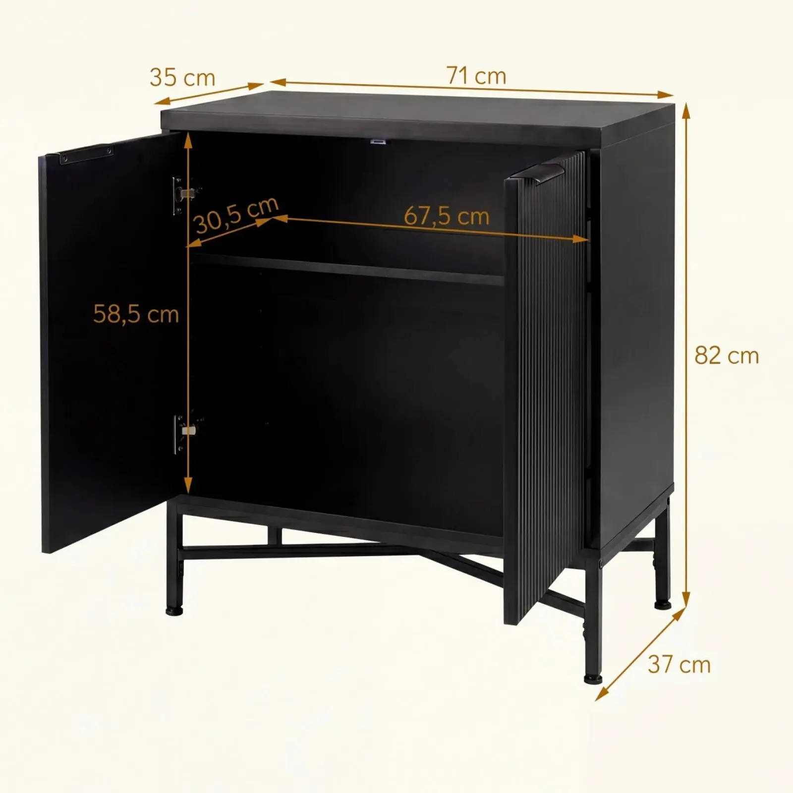 Tumba Costway JV12853DK (Black) - 3