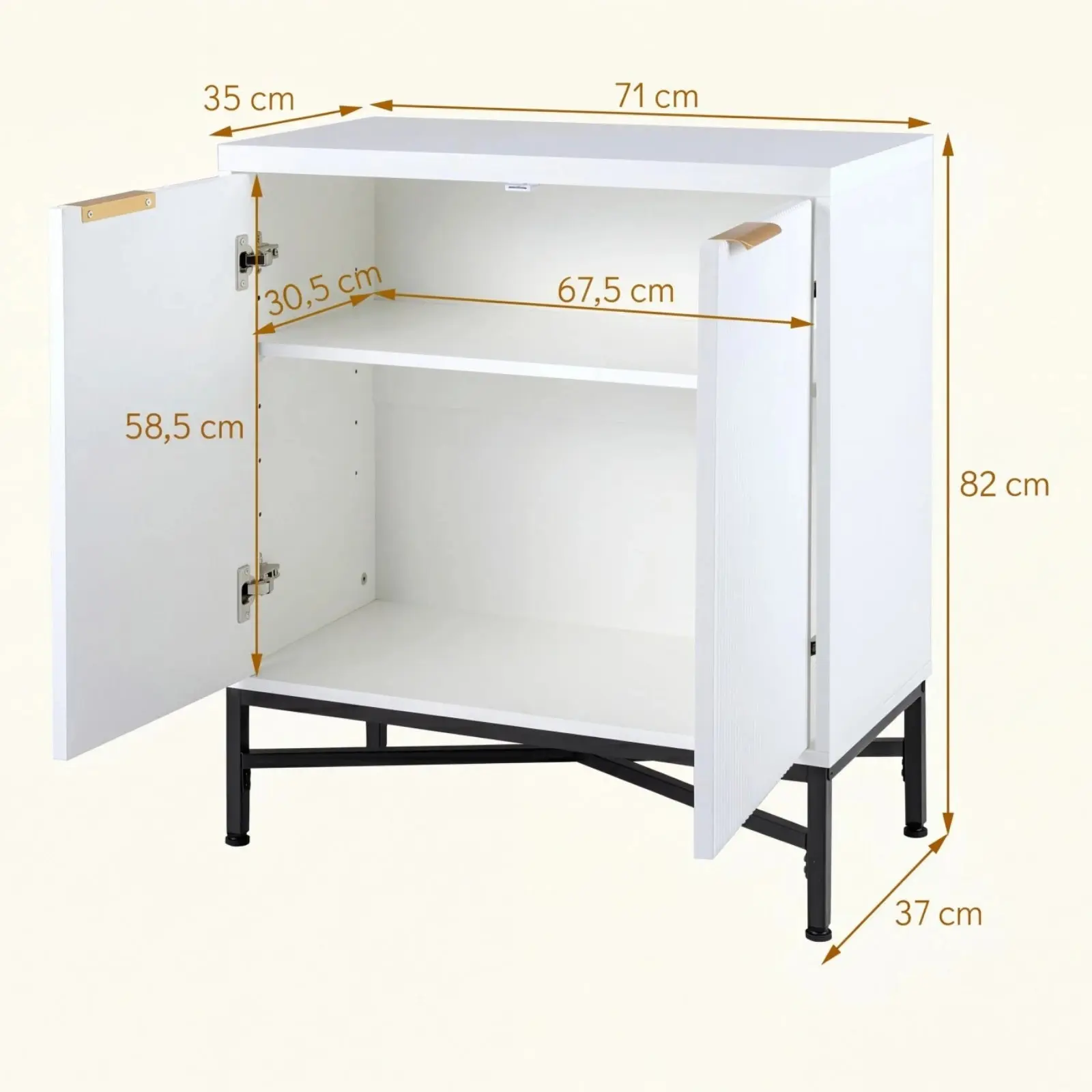 Tumba Costway JV12853WH (White) - 3