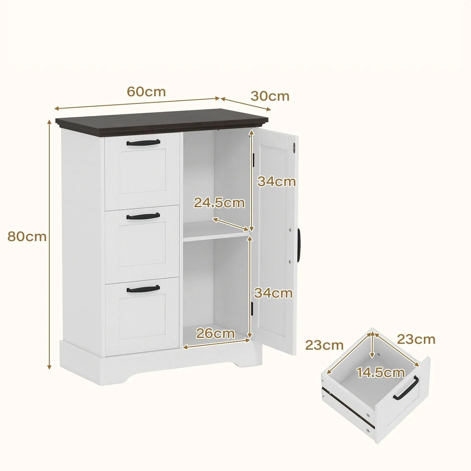 Tumba Costway JV12881WH (White) - 3