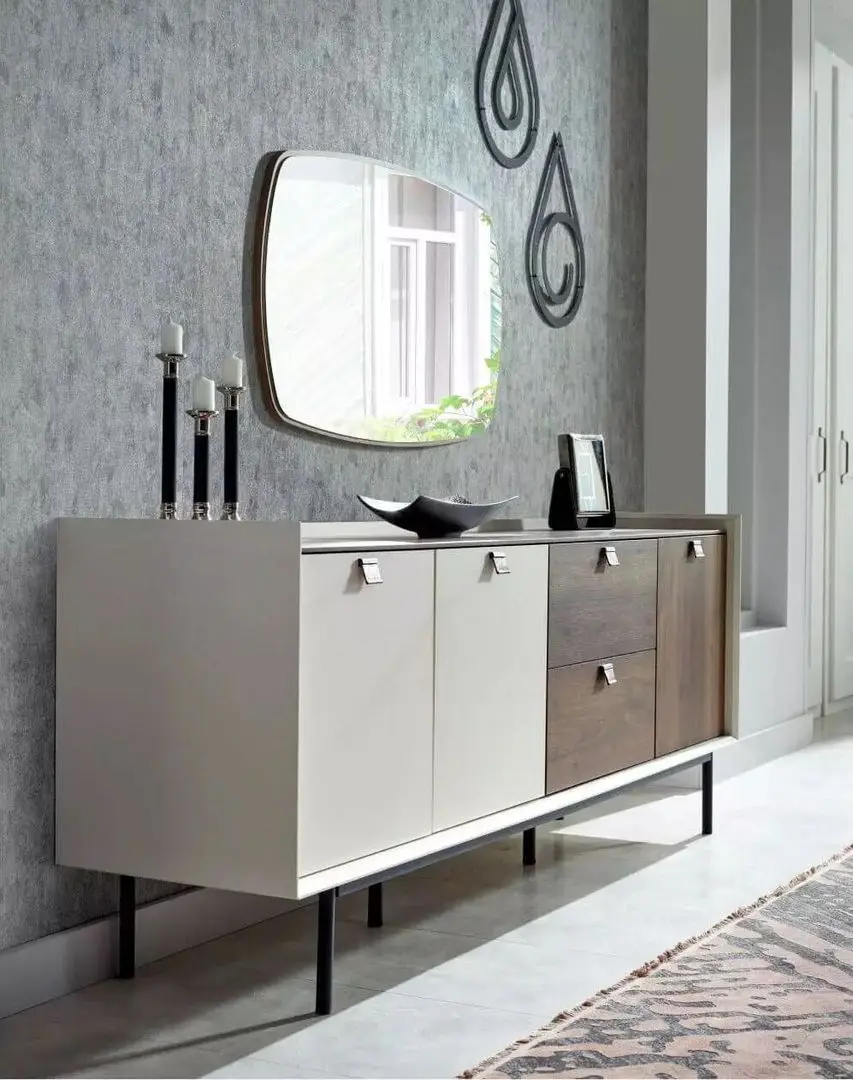 Tumba Fabrik Home Doren 2010 (White/Stone Walnut)