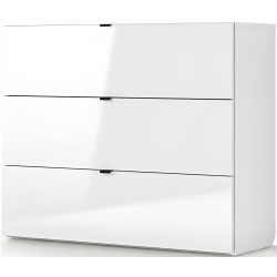 Comoda Fabrik Home Hardy 3 sertare (White Ash/White Gloss) Thumb