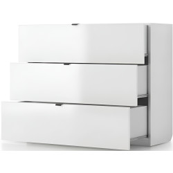 Comoda Fabrik Home Hardy 3 sertare (White Ash/White Gloss) Thumb